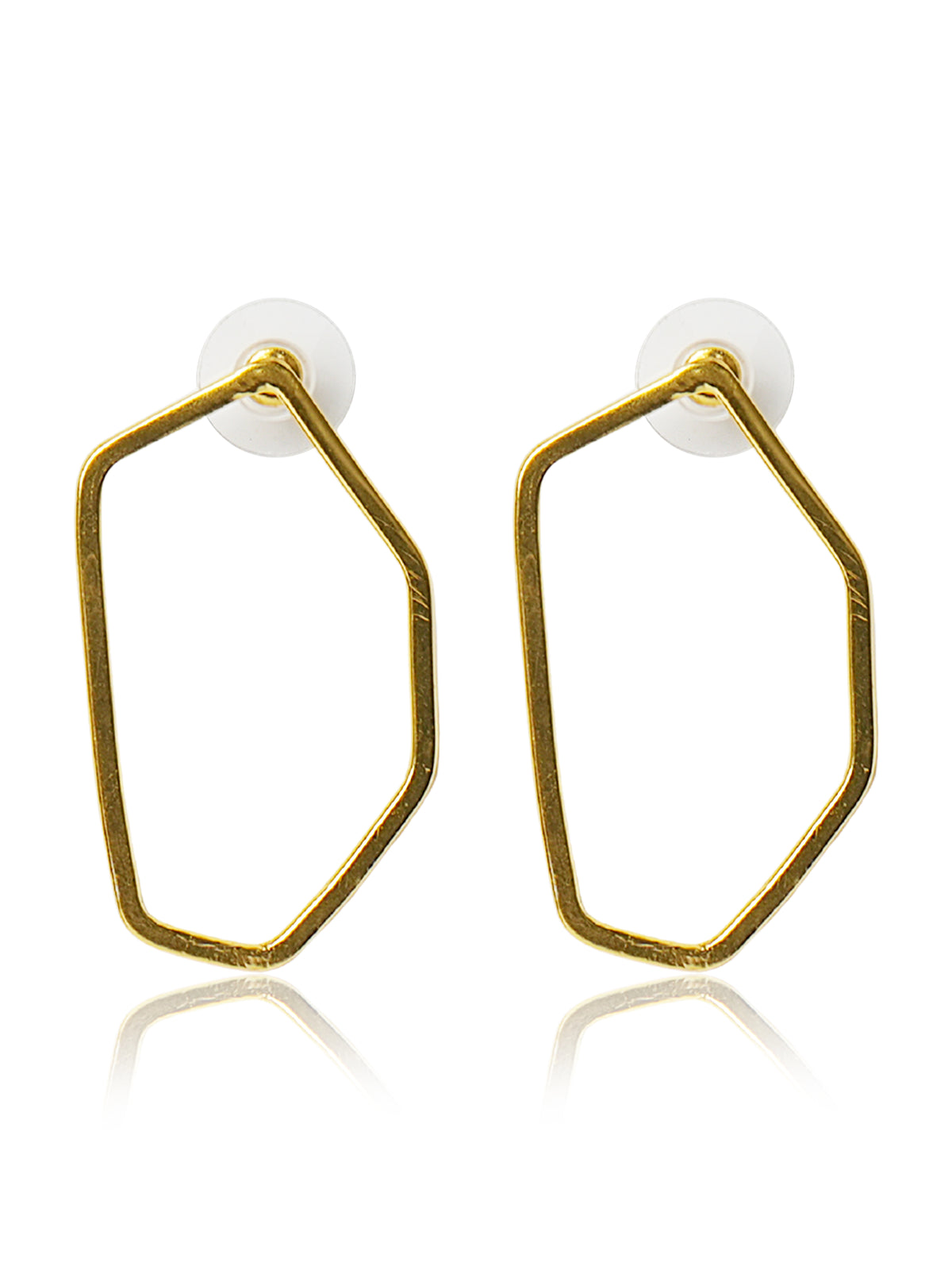 Geometric Open Hexagon Earrings