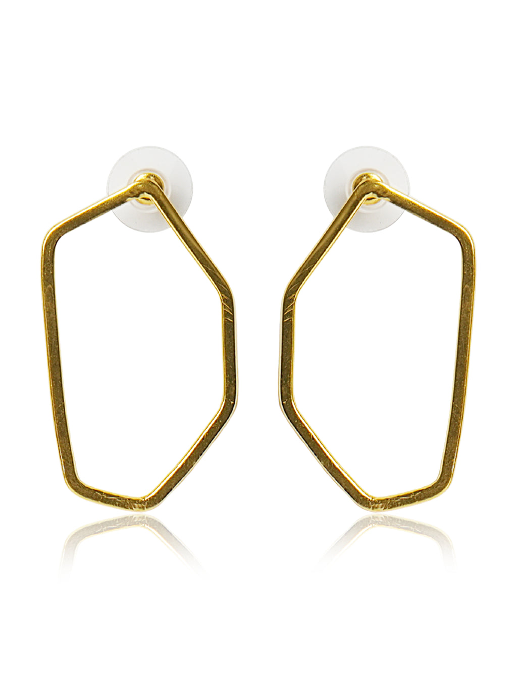 Geometric Open Hexagon Earrings