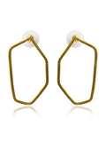Geometric Open Hexagon Earrings