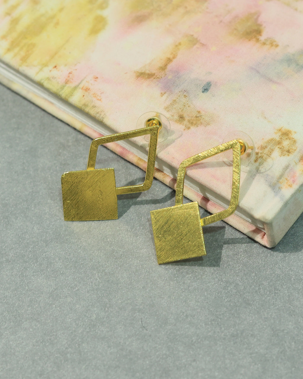 Geometric Square Stud Earrings