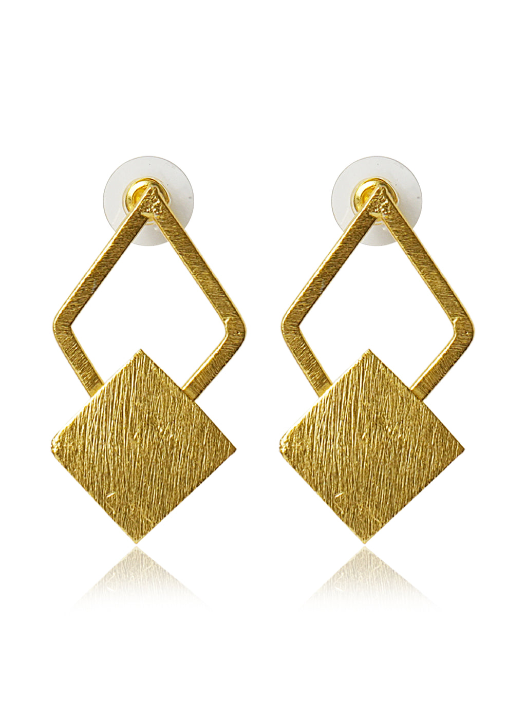 Geometric Square Stud Earrings