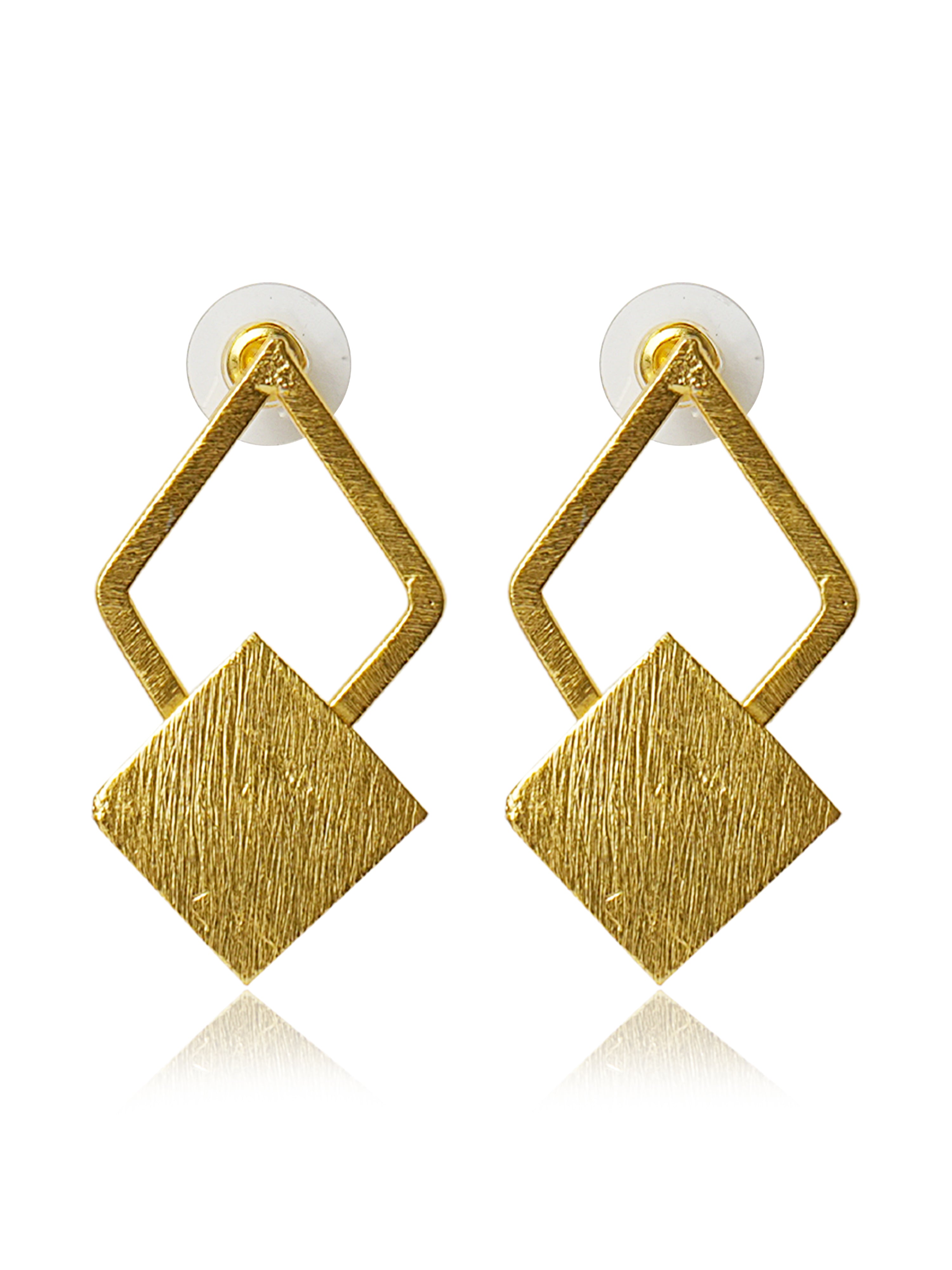 Geometric Square Stud Earrings