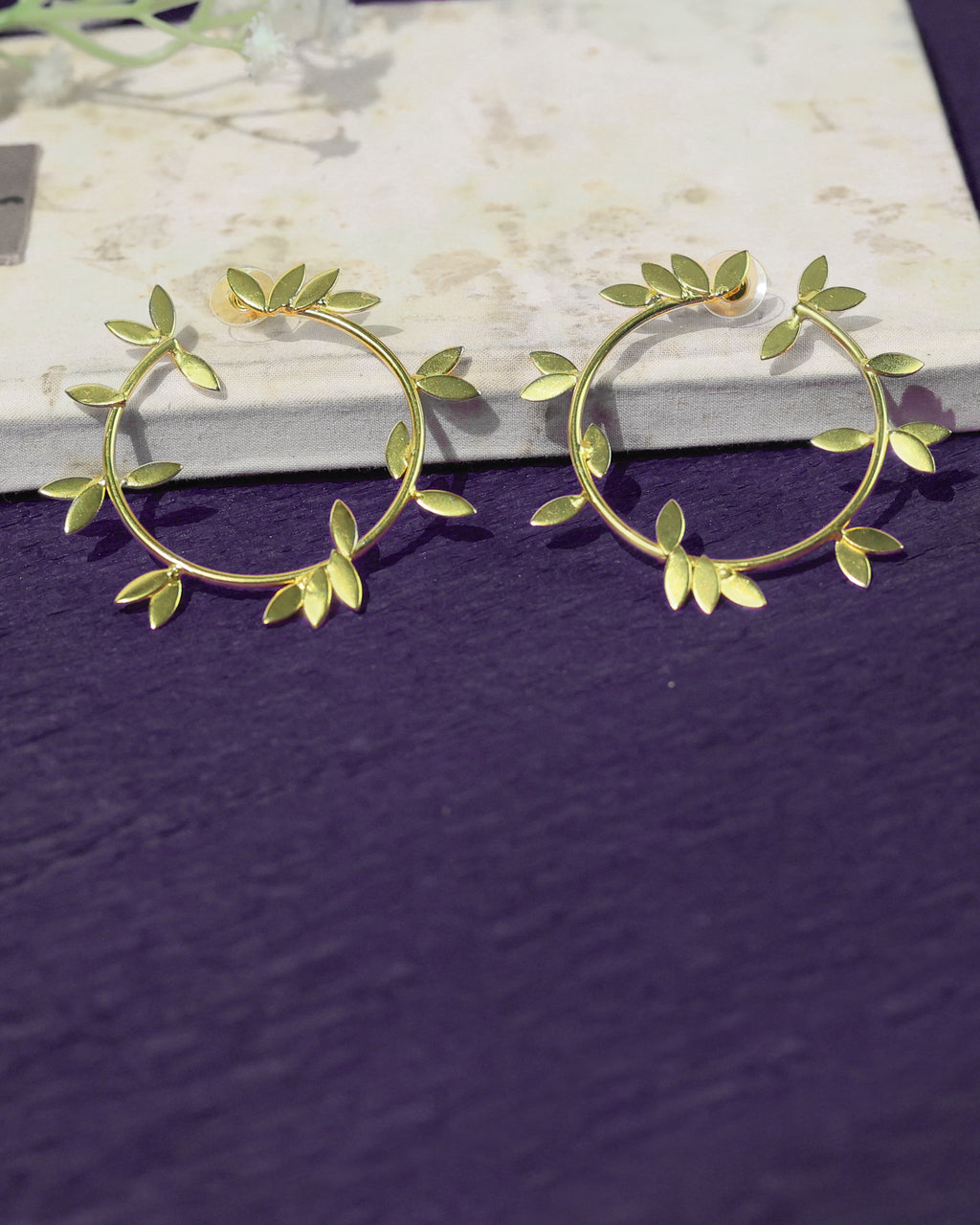Botanical Leaf Vine Earrings