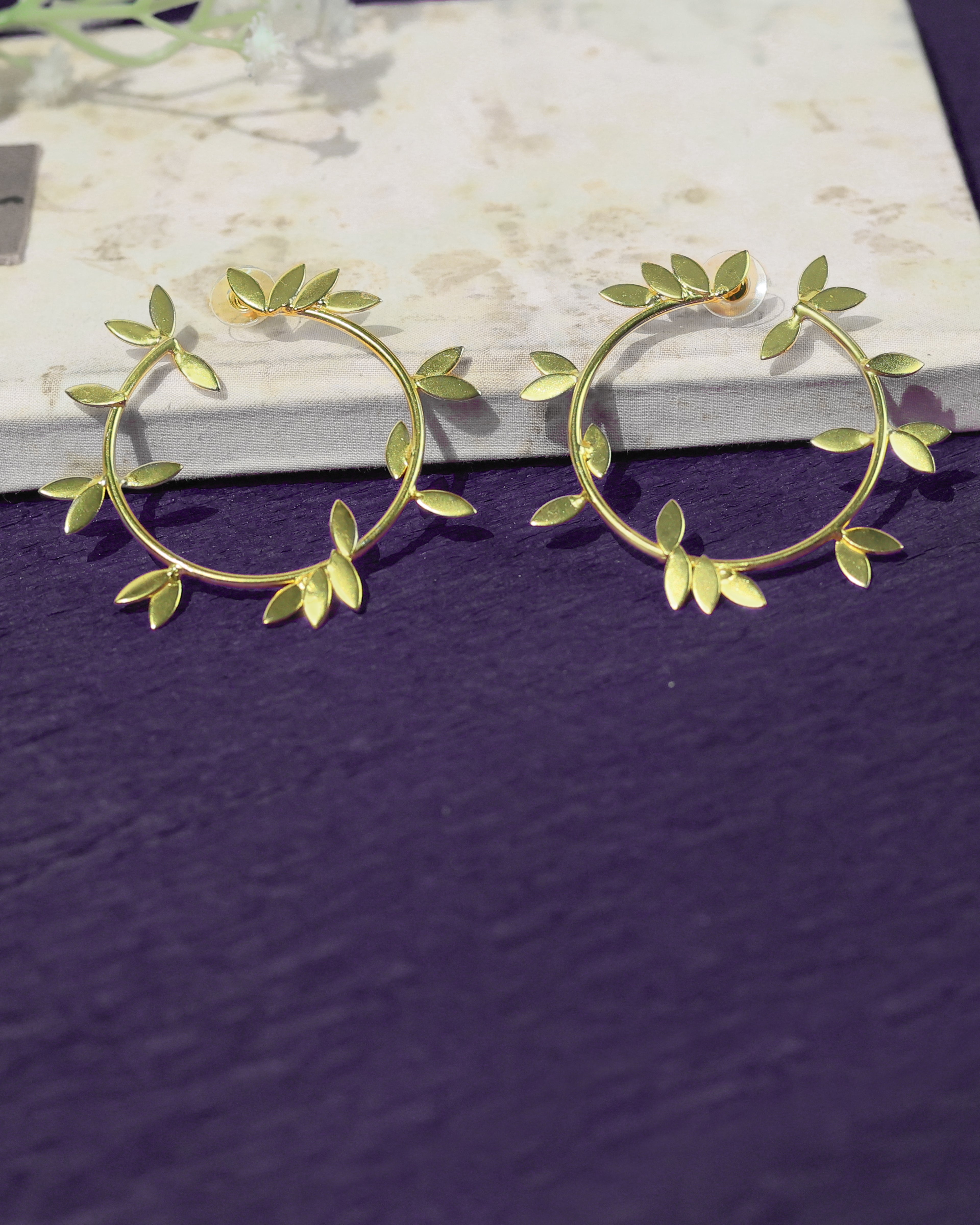 Botanical Leaf Vine Earrings
