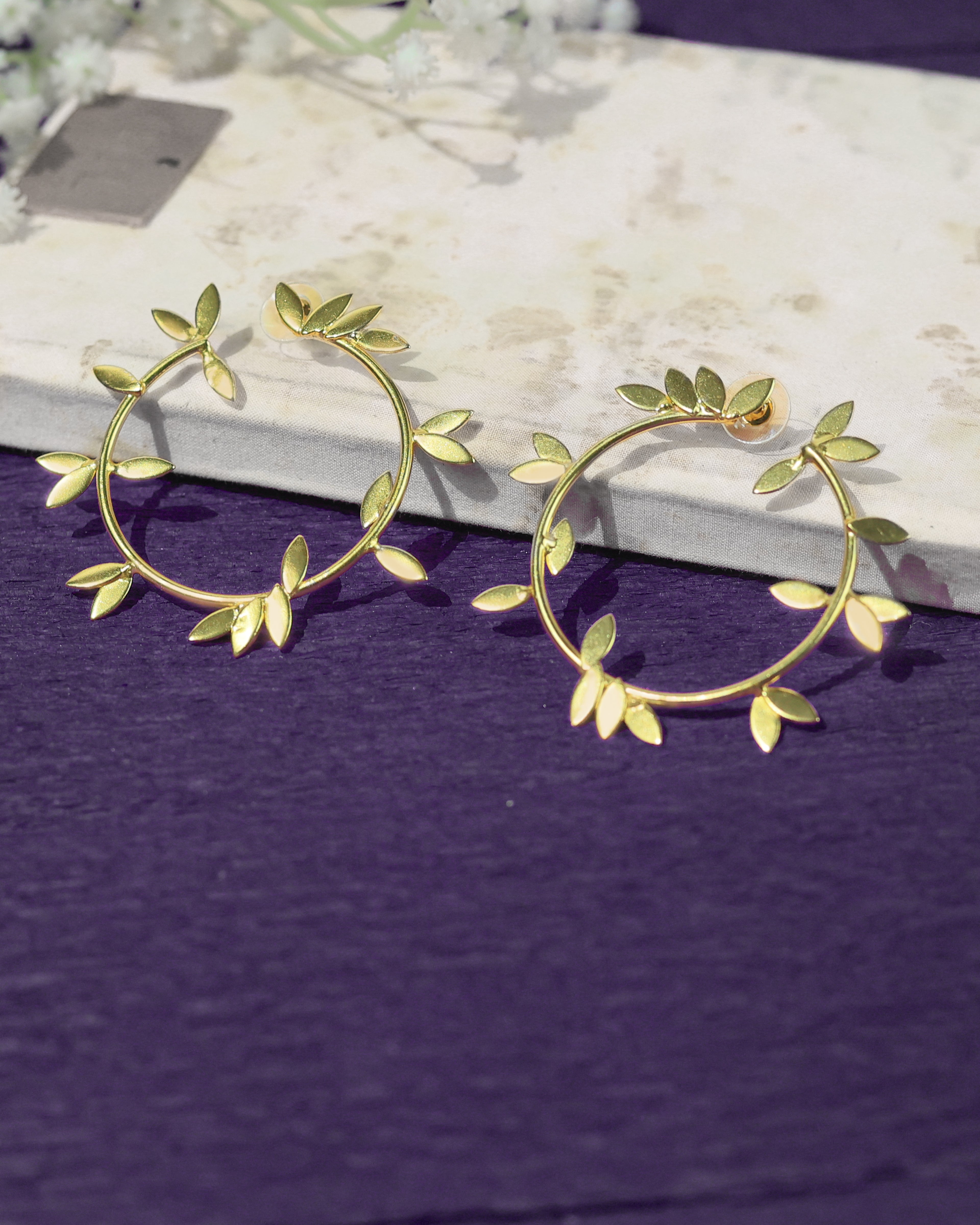 Botanical Leaf Vine Earrings