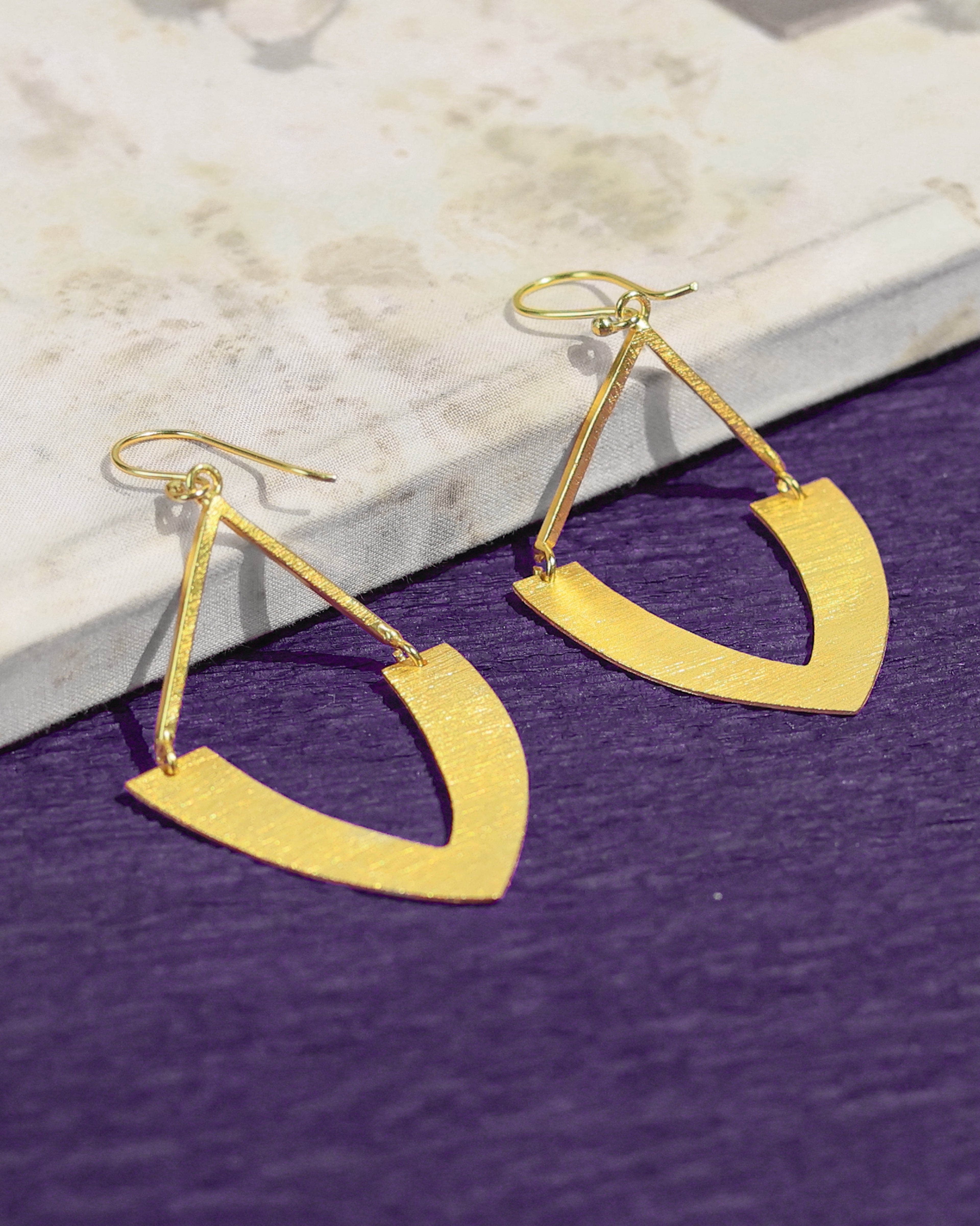Statement Crescent Drop Earrings