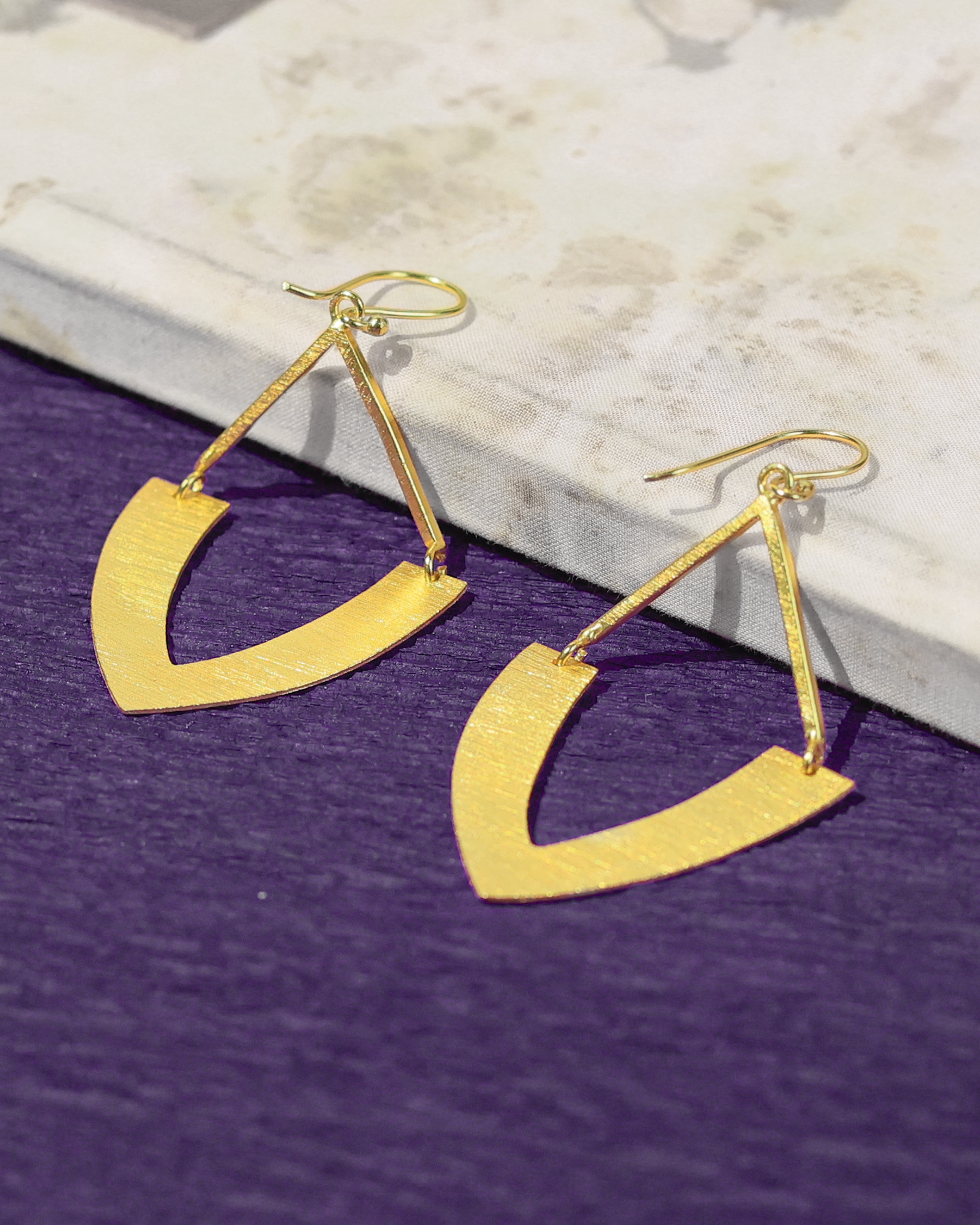 Statement Crescent Drop Earrings