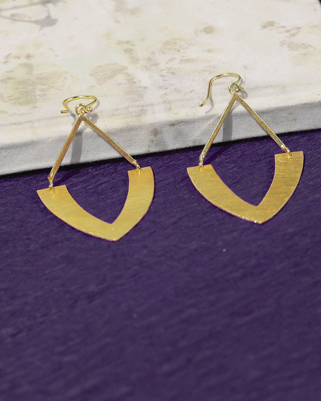 Statement Crescent Drop Earrings