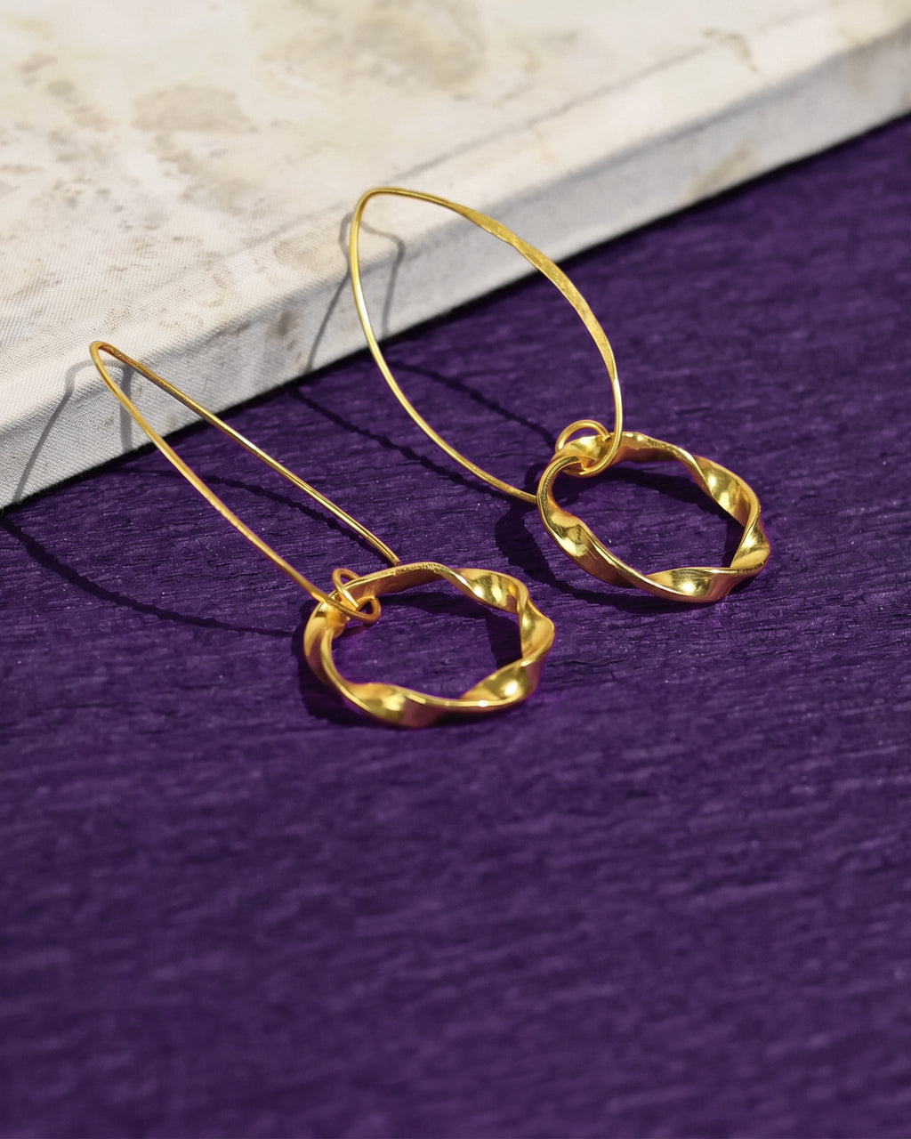 Linked Oval Drop Earrings