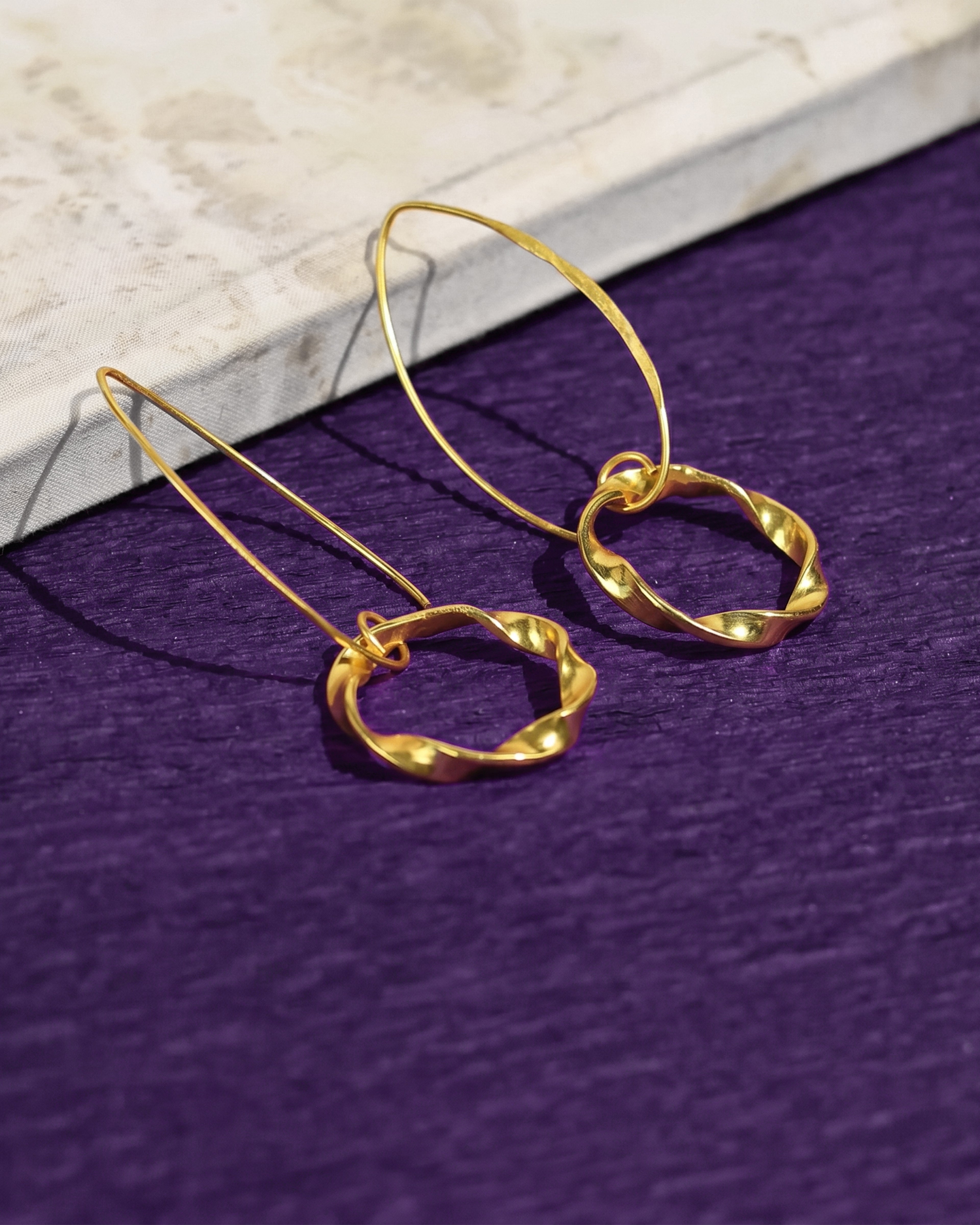 Linked Oval Drop Earrings