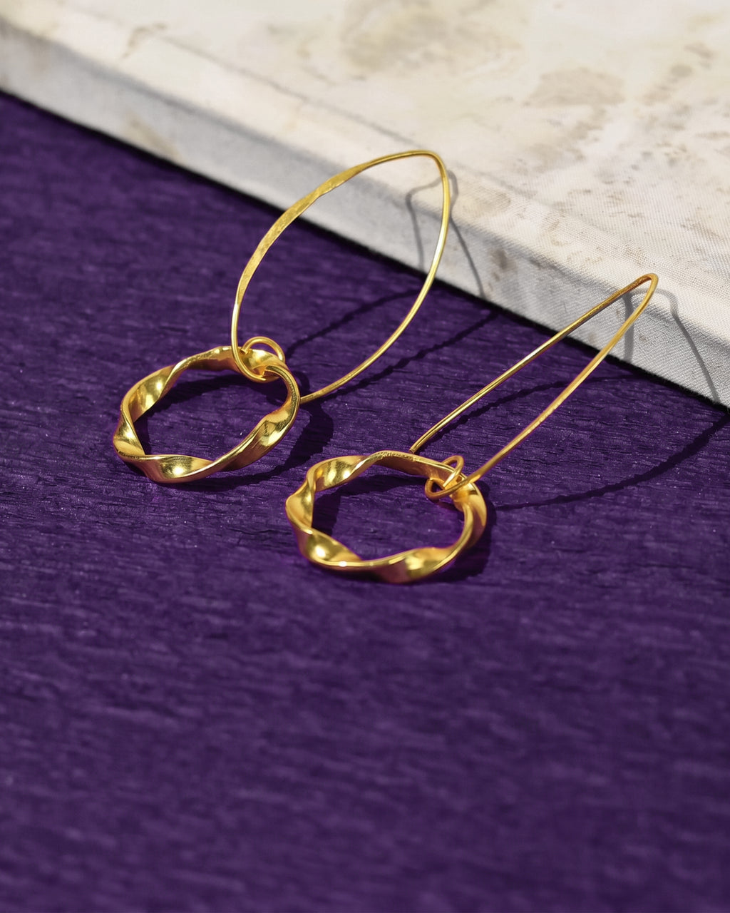 Linked Oval Drop Earrings
