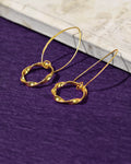 Linked Oval Drop Earrings