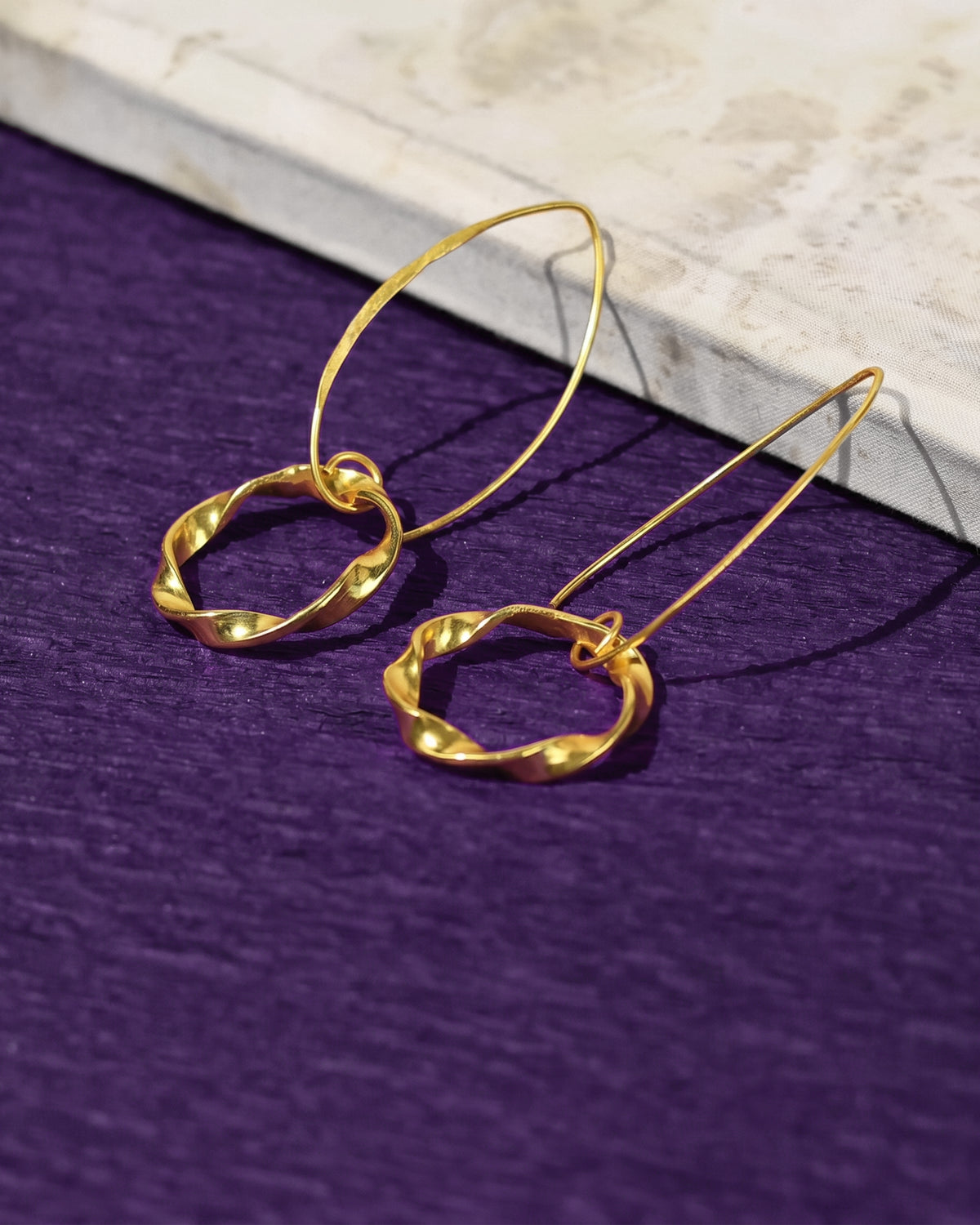 Linked Oval Drop Earrings