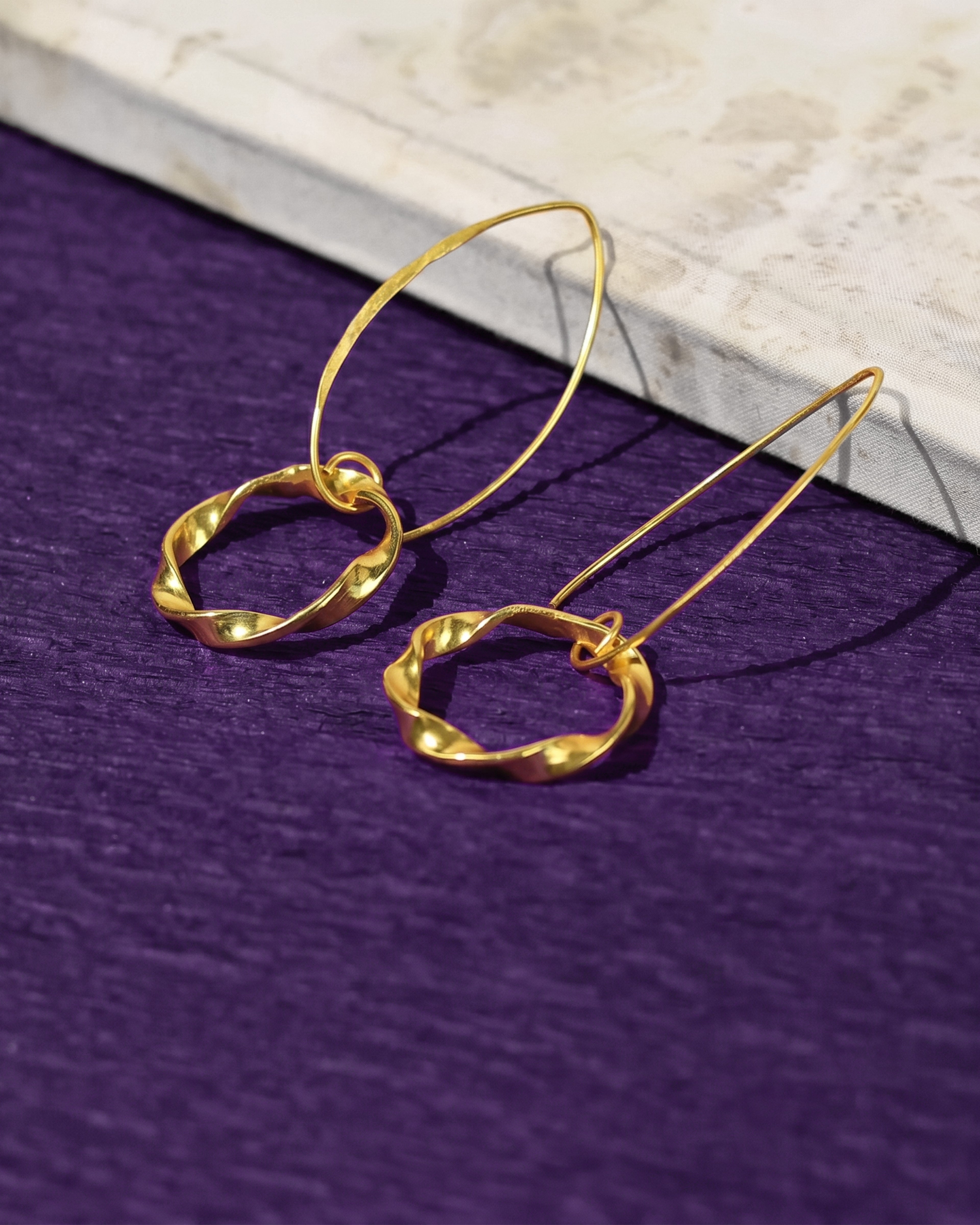 Linked Oval Drop Earrings