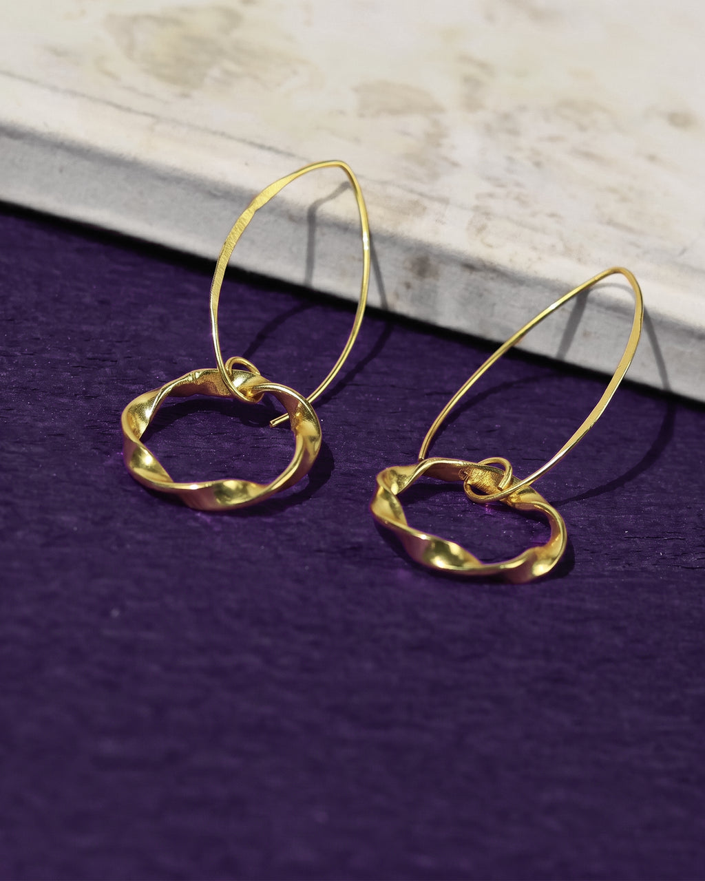 Linked Oval Drop Earrings
