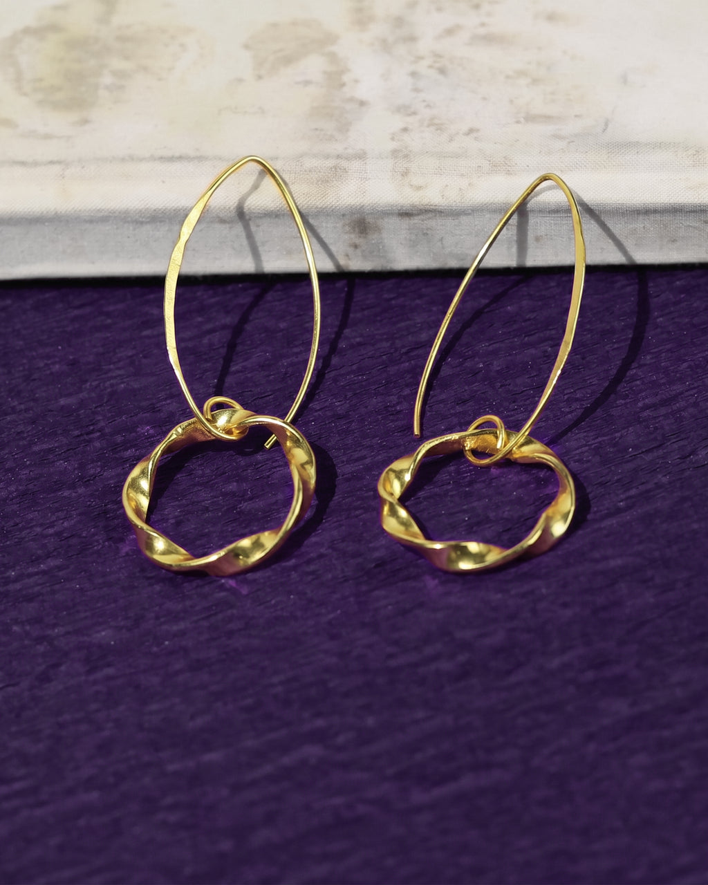Linked Oval Drop Earrings