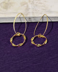 Linked Oval Drop Earrings