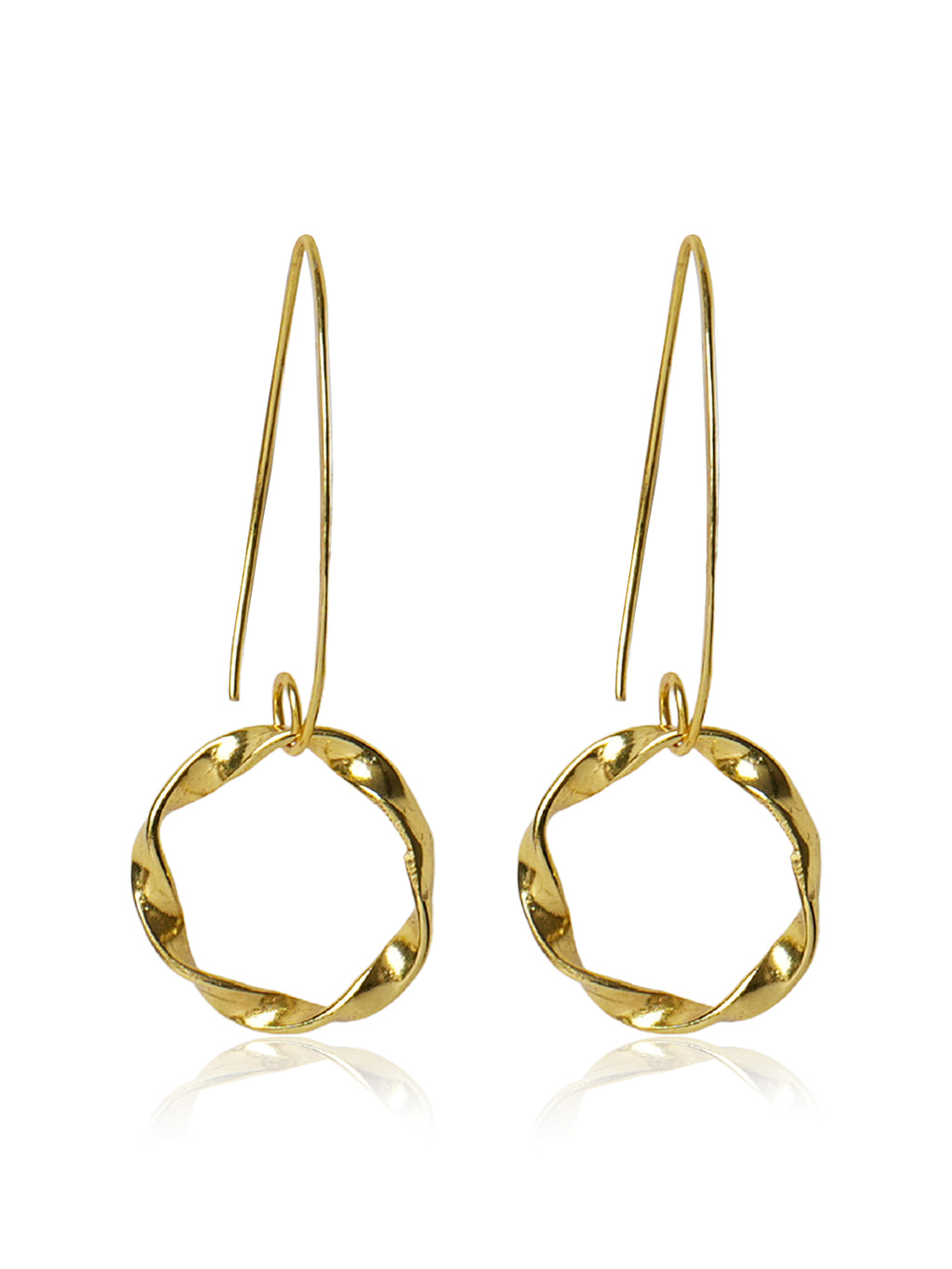 Linked Oval Drop Earrings
