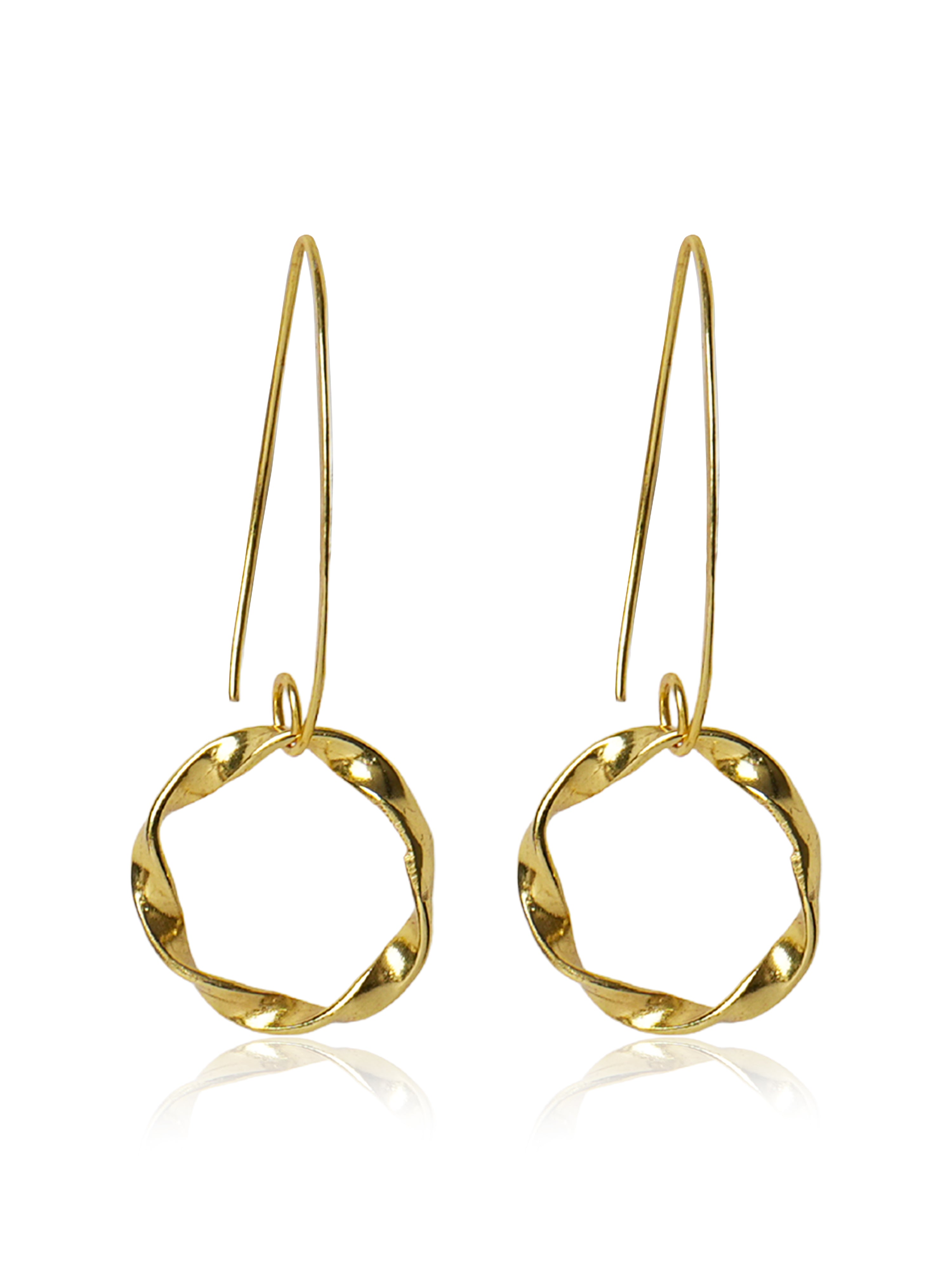 Linked Oval Drop Earrings