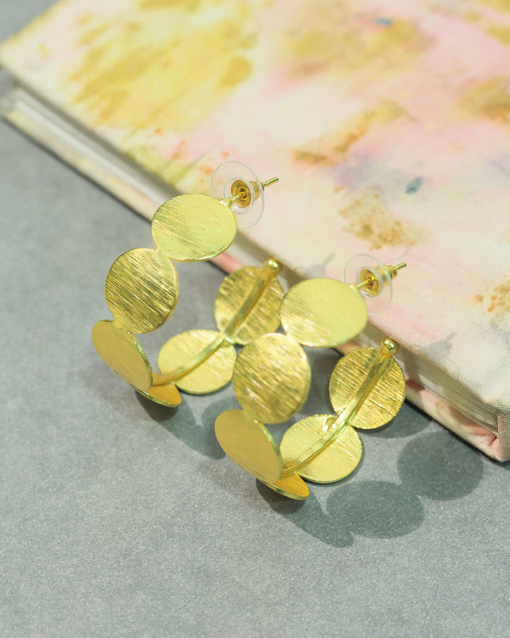 Textured Multi Disc Statement Earrings
