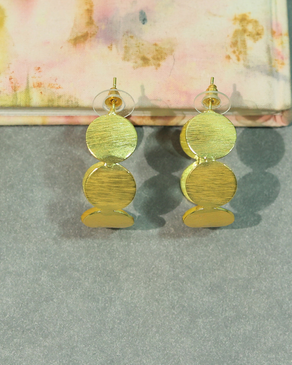 Textured Multi Disc Statement Earrings