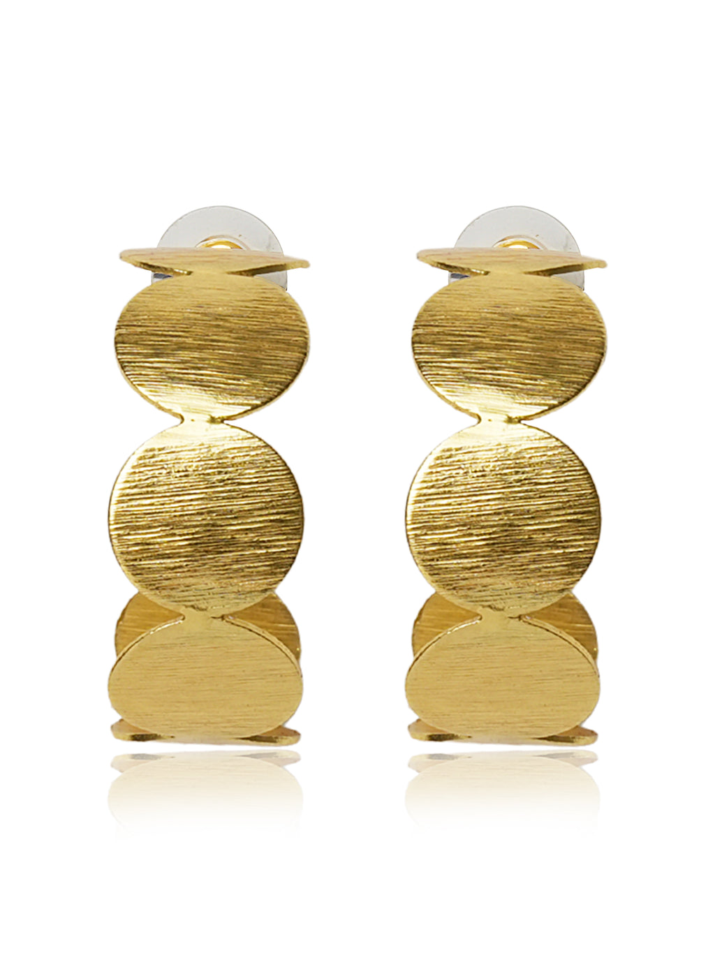 Textured Multi Disc Statement Earrings