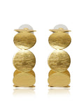 Textured Multi Disc Statement Earrings