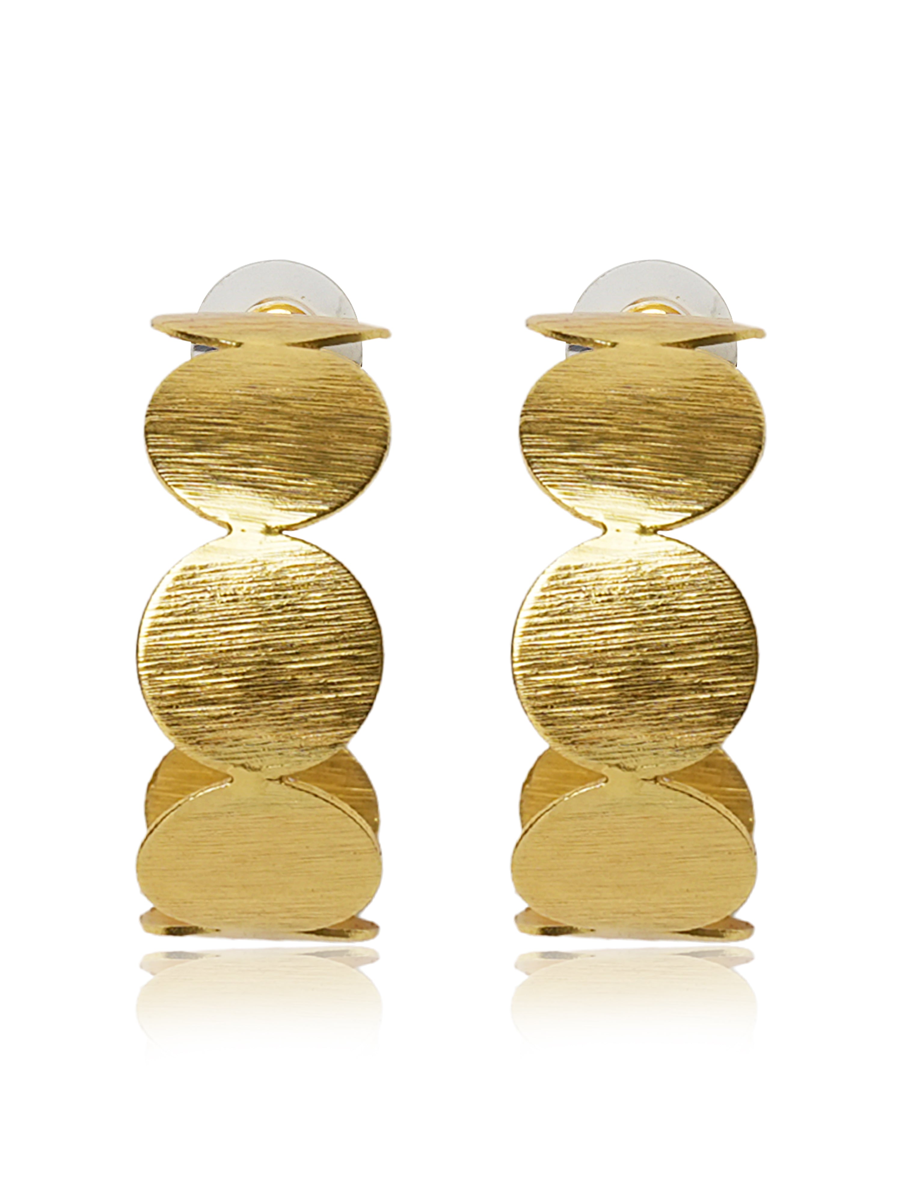 Textured Multi Disc Statement Earrings