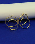 Interlocking Double Circle Hoop Earrings