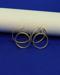 Interlocking Double Circle Hoop Earrings