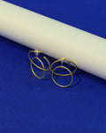 Interlocking Double Circle Hoop Earrings