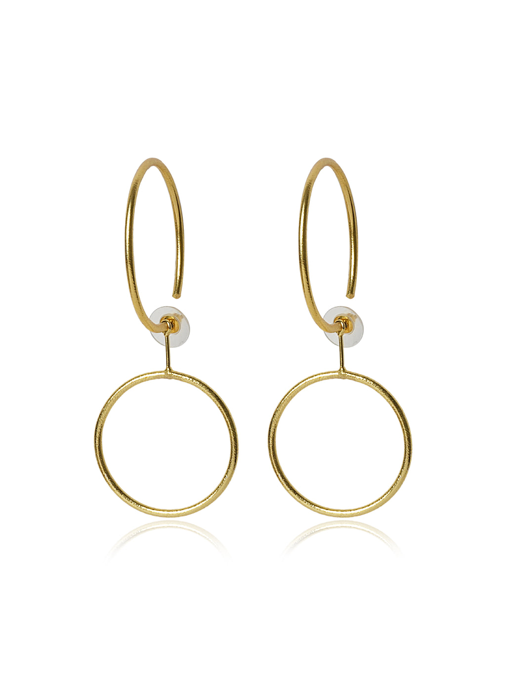 Interlocking Double Circle Hoop Earrings