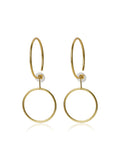 Interlocking Double Circle Hoop Earrings