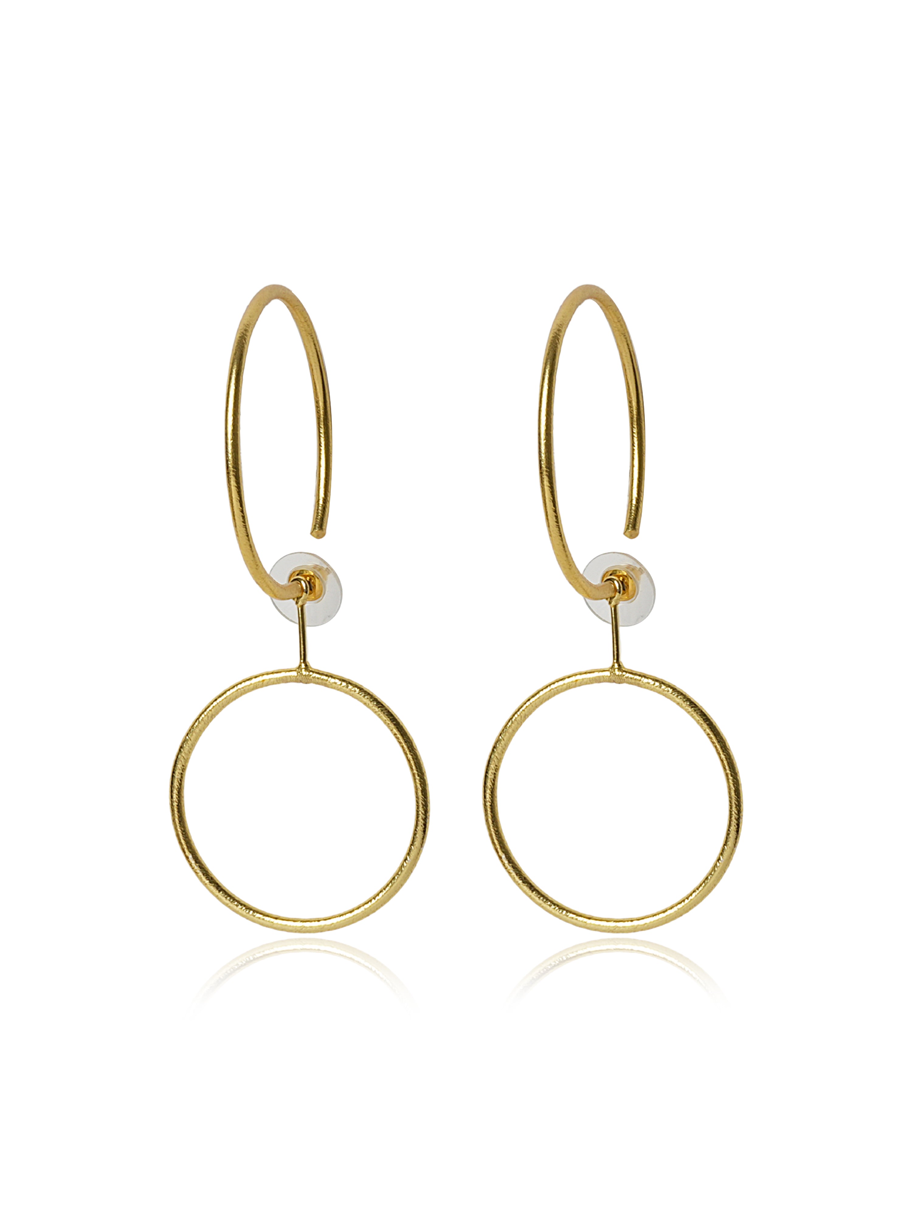 Interlocking Double Circle Hoop Earrings