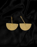 Textured Half Moon Drop Earrings