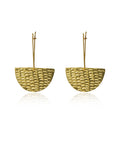 Textured Half Moon Drop Earrings