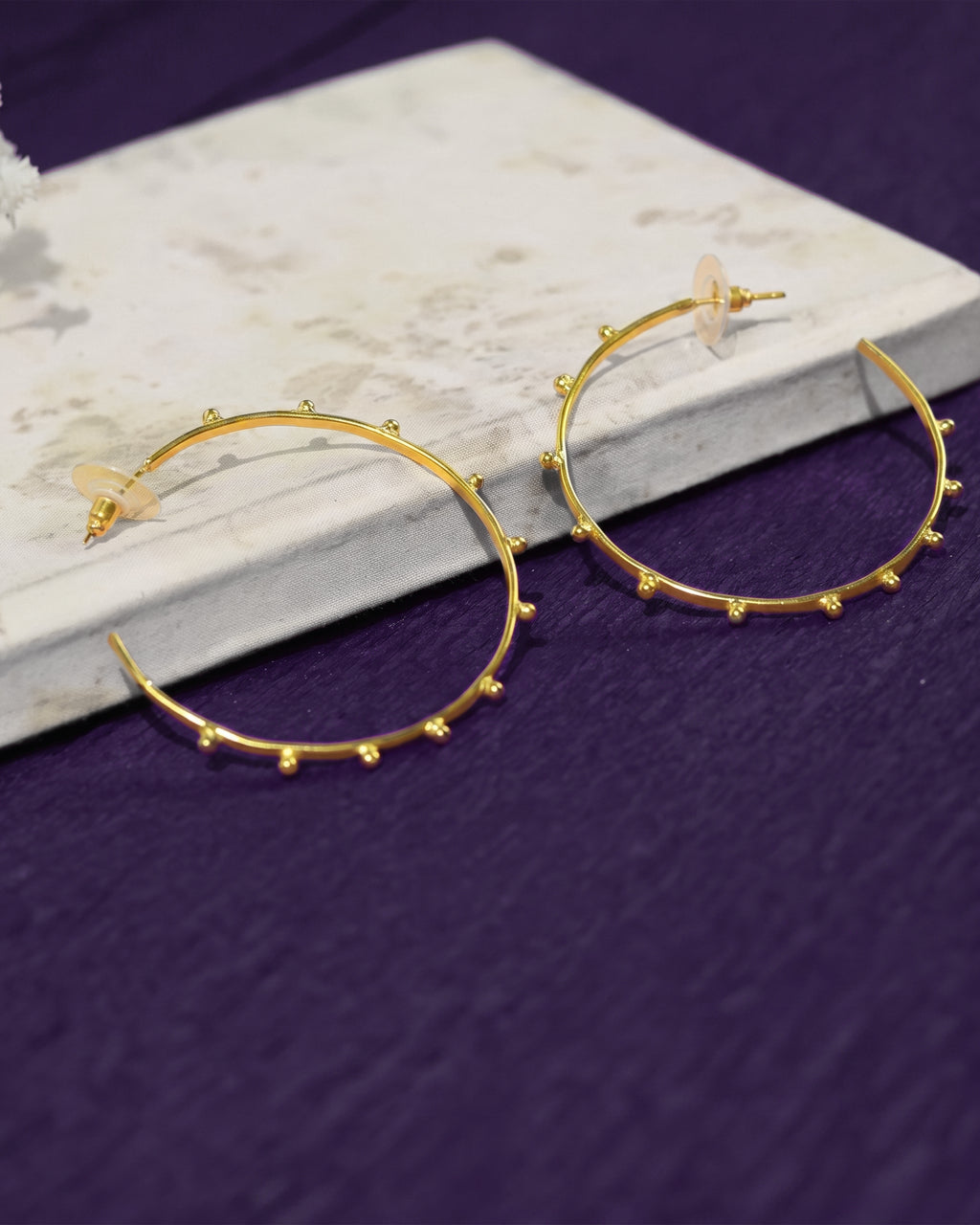 Textured Spiked Hoop Earrings
