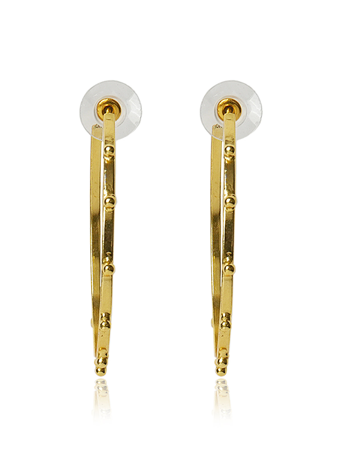 Textured Spiked Hoop Earrings