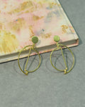 Geometric Double Circle Drop Earrings
