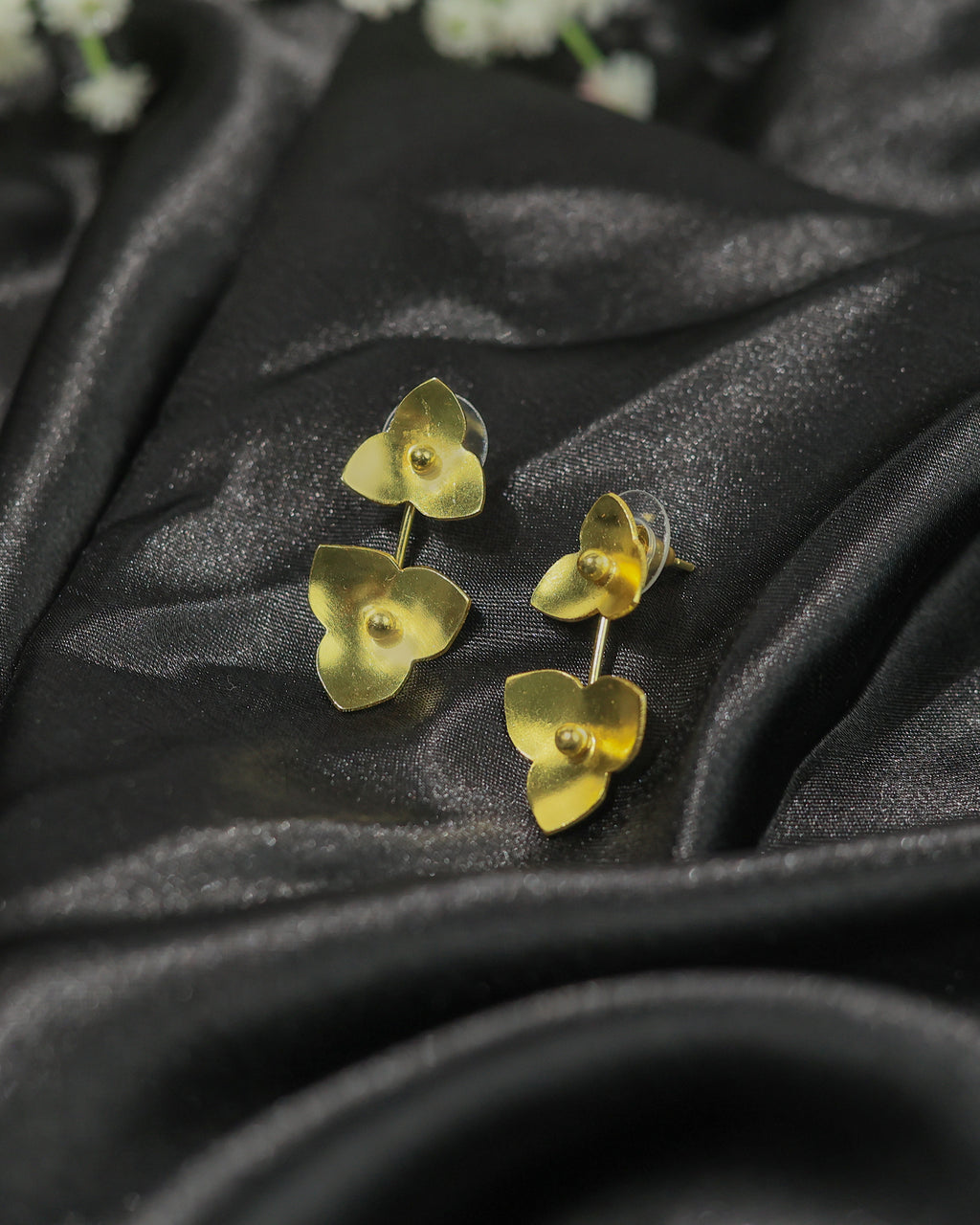 Triple Heart Drop Earrings