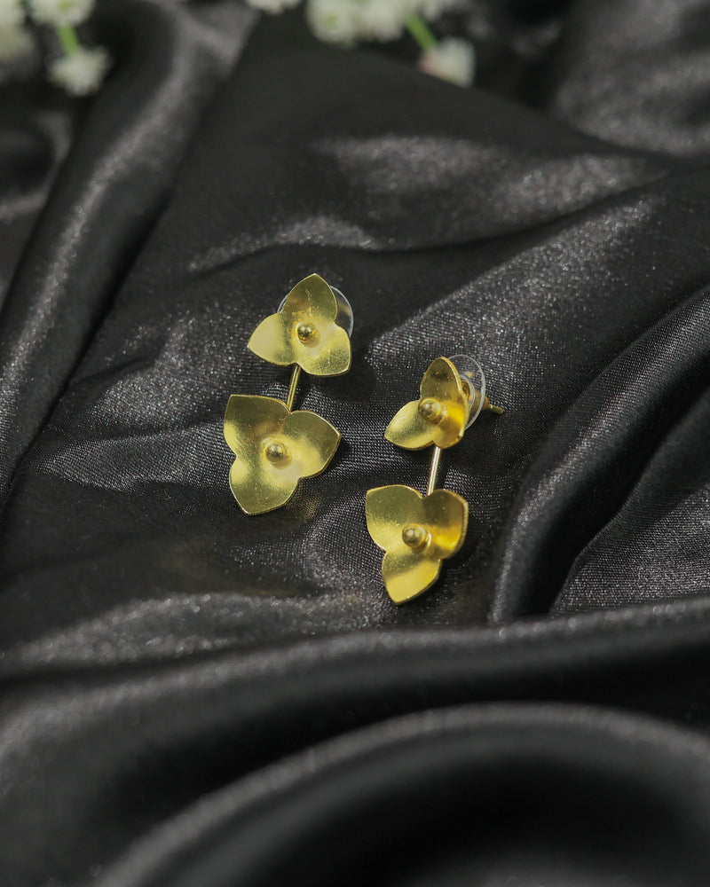 Triple Heart Drop Earrings