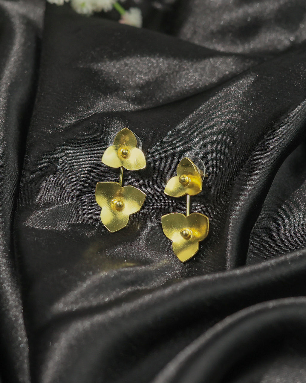 Triple Heart Drop Earrings