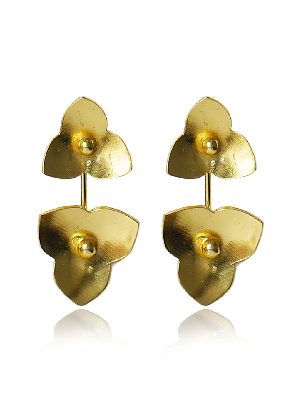 Triple Heart Drop Earrings