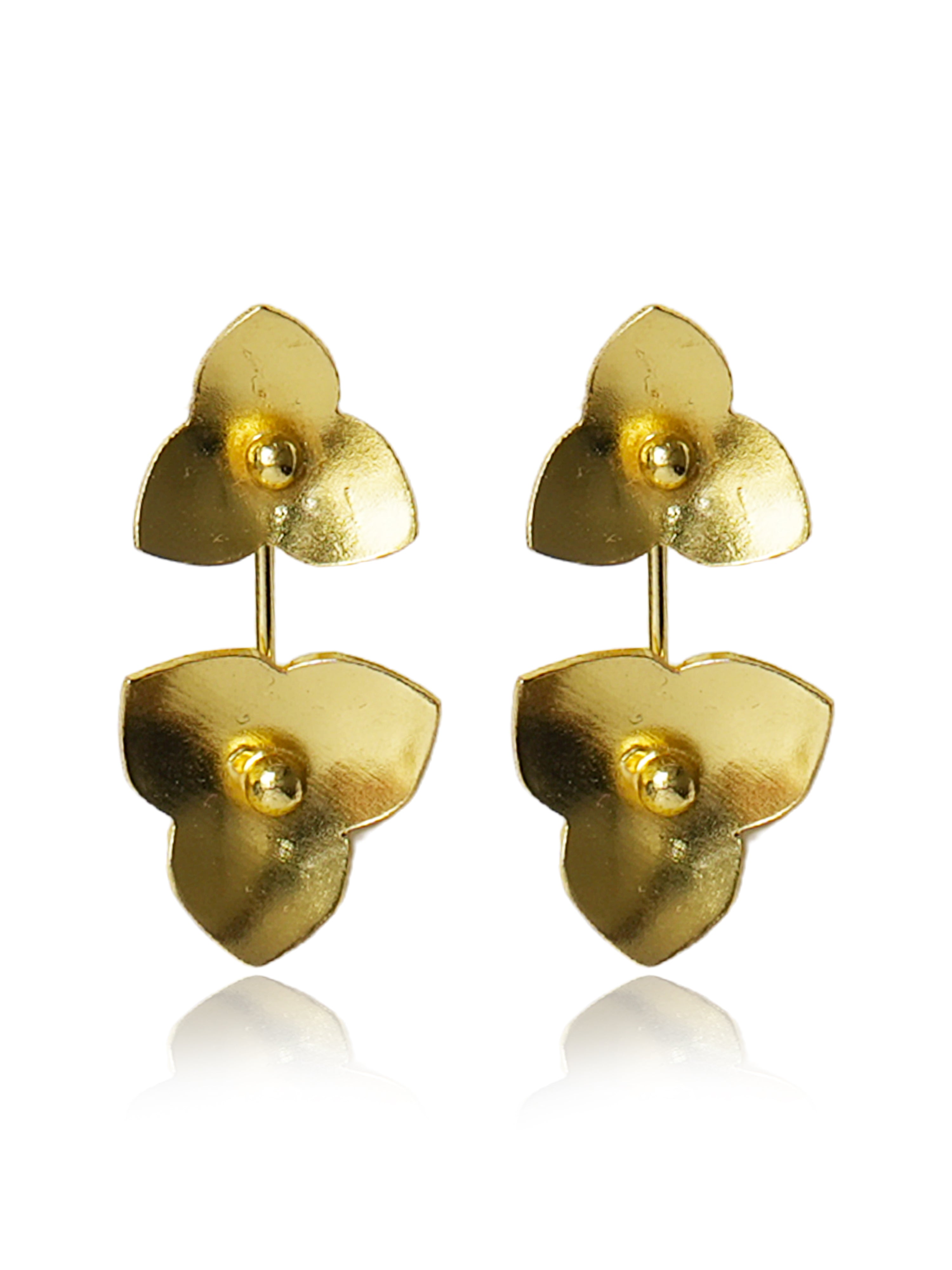 Triple Heart Drop Earrings
