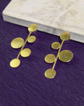Modern Disc Cascade Earrings