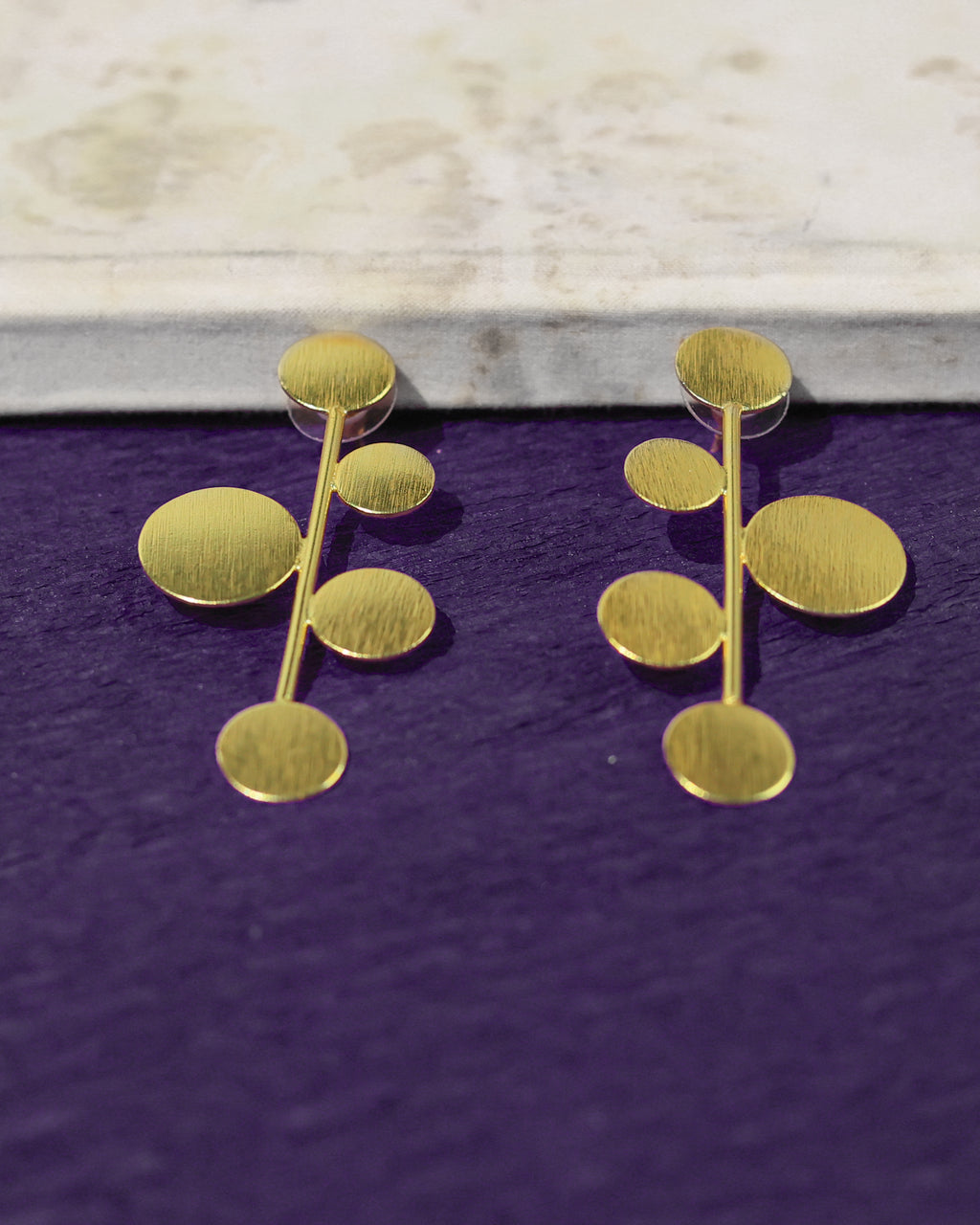 Modern Disc Cascade Earrings