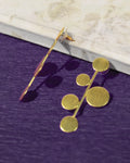 Modern Disc Cascade Earrings