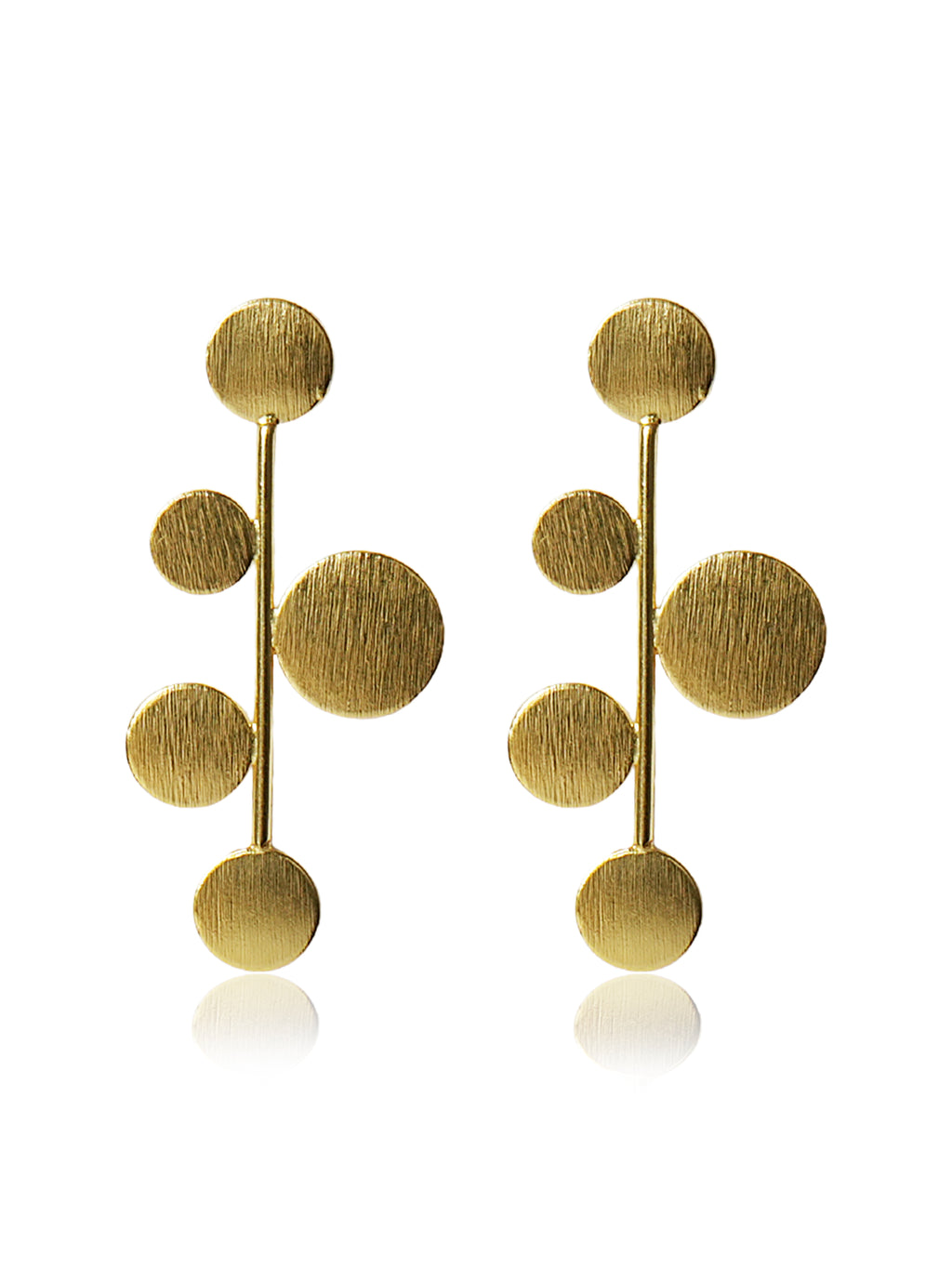Modern Disc Cascade Earrings