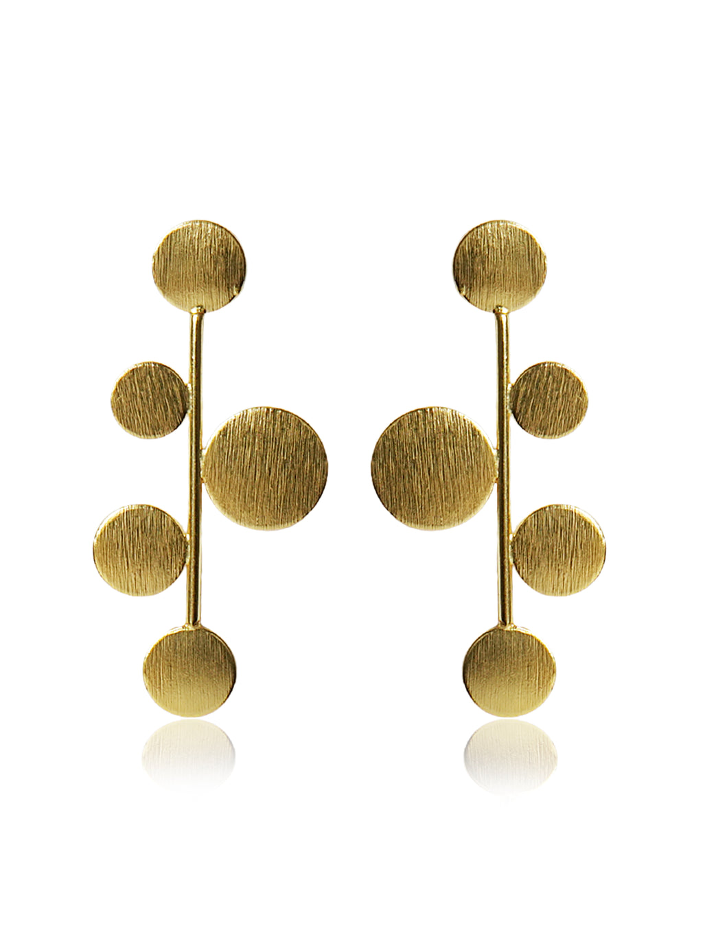 Modern Disc Cascade Earrings