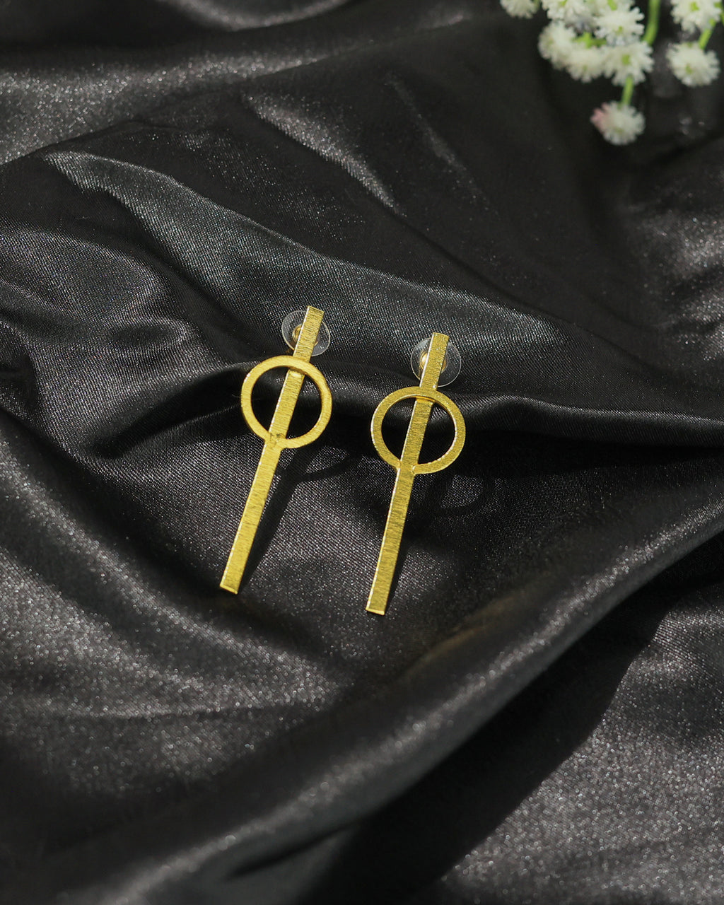 Circle Bar Drop Earrings